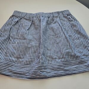 J. Crew Blue and White Striped Mini Skirt